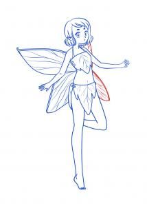 214x302 Anime Fairy Drawing - Anime Fairy Sketch