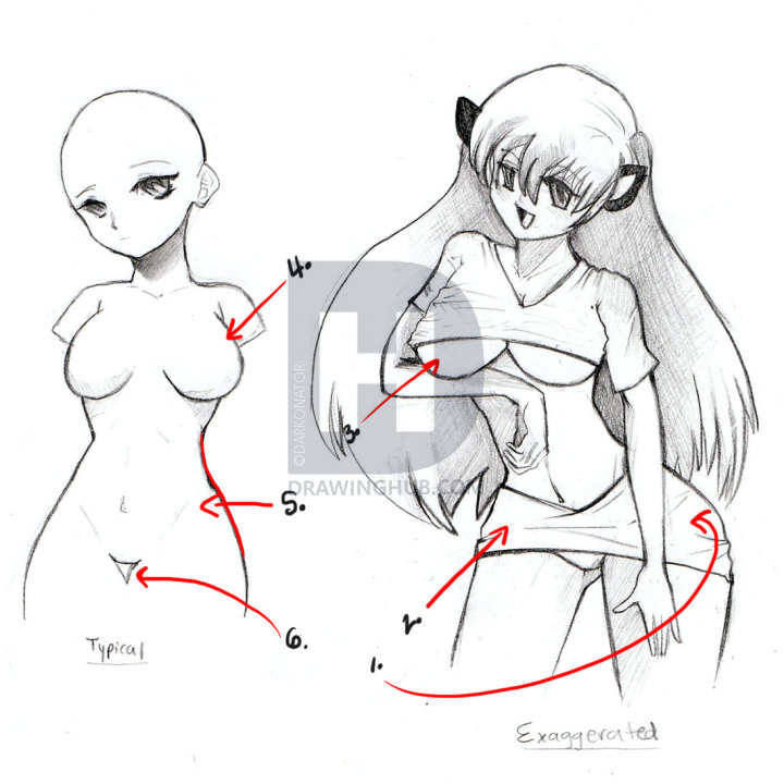 720x720 How To Sketch Anime Girls, Step By Step, Drawing Guide, By - Anime Female Sketch