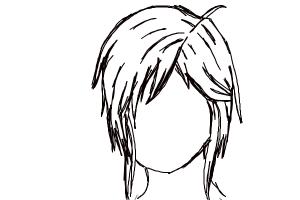 300x200 How To Sketchshort Anime Female Hair - Anime Female Sketch