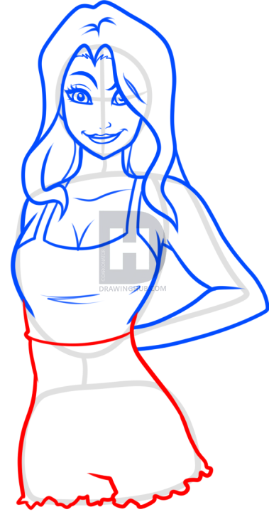 379x720 How To Draw An Anime Girl Body, Step By Step, Drawing Guide, By - Anime Girl Body Sketch