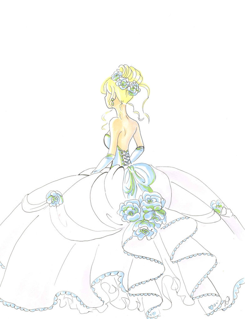 783x1021 Collection Of Anime Wedding Dress Drawing High Quality, Free - Anime Girl Dress Sketch