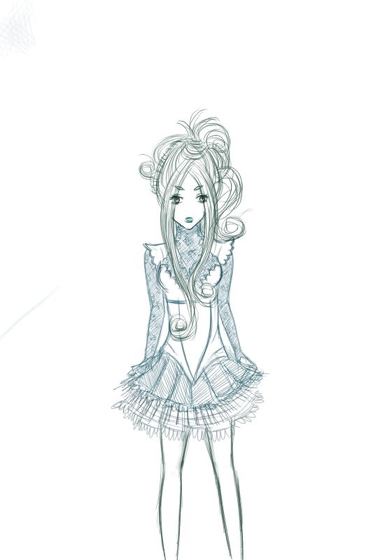 533x800 Anime Girl Clothing Sketches 5059810 - Anime Girl Dress Sketch