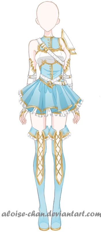 351x801 Drawn Costume Anime - Anime Girl Dress Sketch