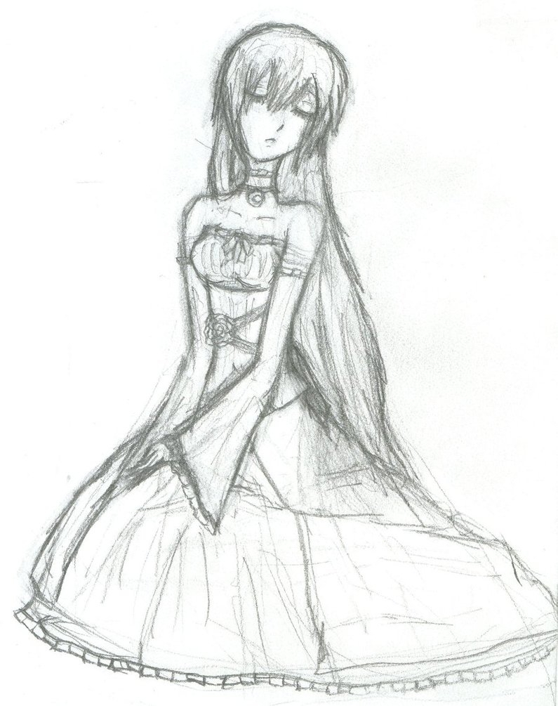 795x1005 Anime Dress Drawing Drawing Anime Girl Dress - Anime Girl Dress Sketch