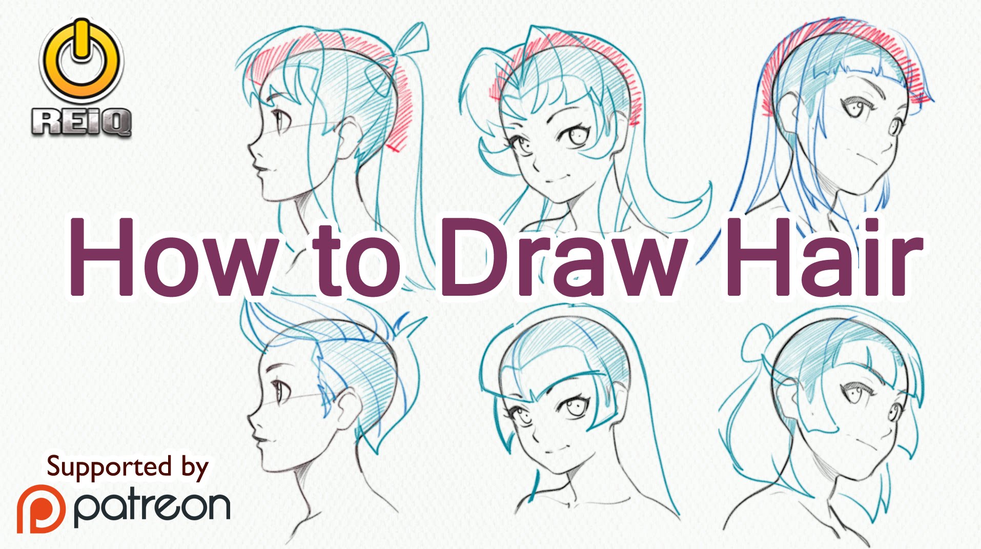 1914x1071 How To Draw Anime Hair, From Construction To Styles!!! - Anime Hair Sketch