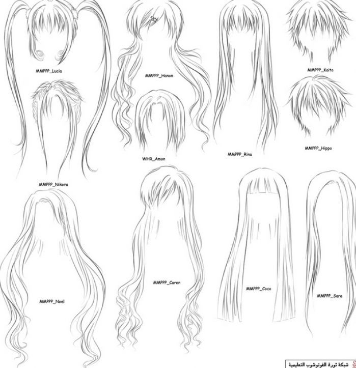 Anime Hair Sketch At Paintingvalley Com Explore Collection Of