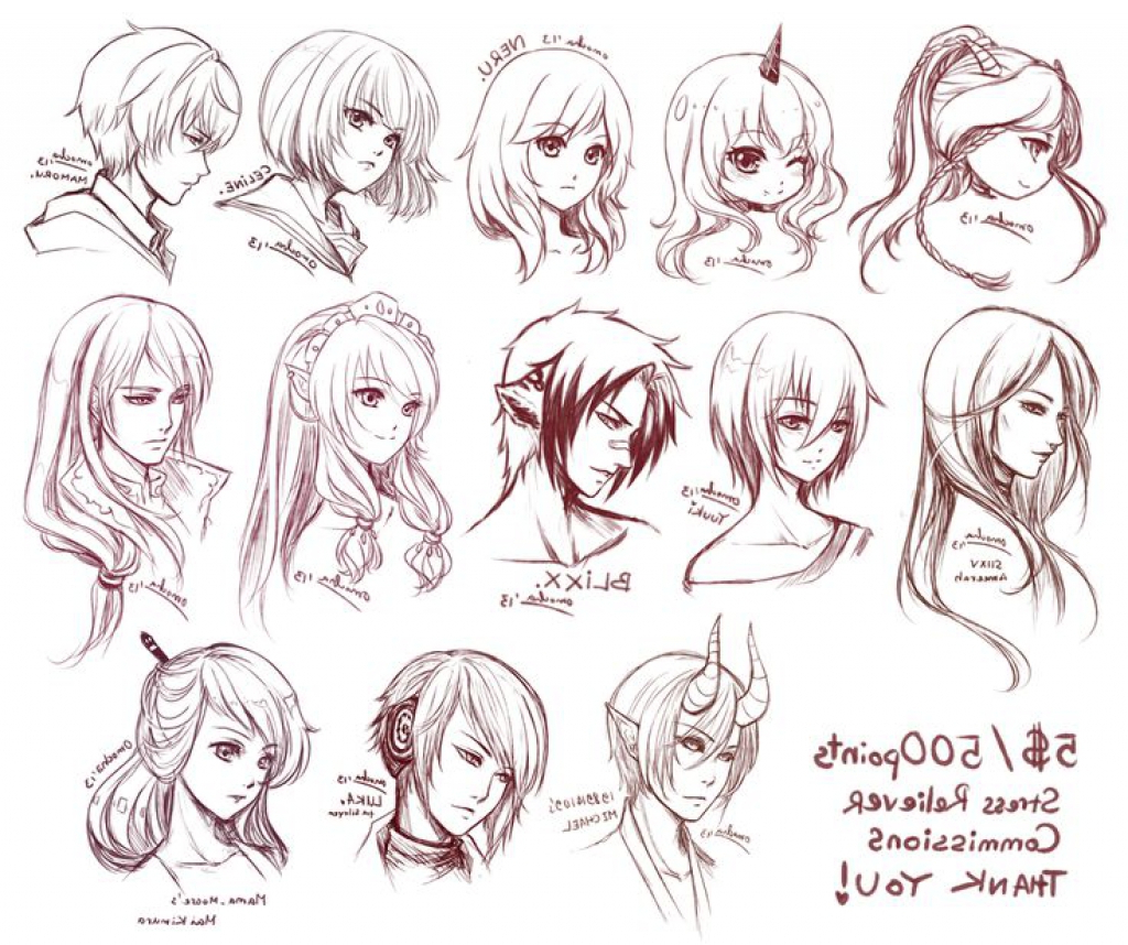 Drawing Hairstyles Anime At John Heidt Blog