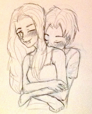 320x399 Cuties - Anime Kiss Sketch