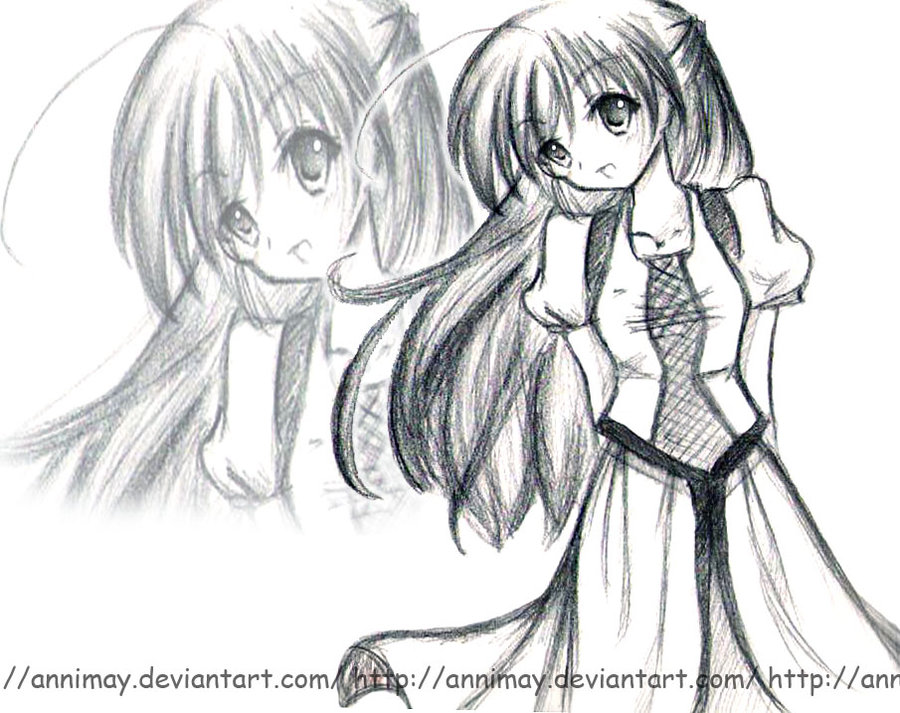 900x713 Anime Quick Sketch By Annimay - Anime Love Sketch