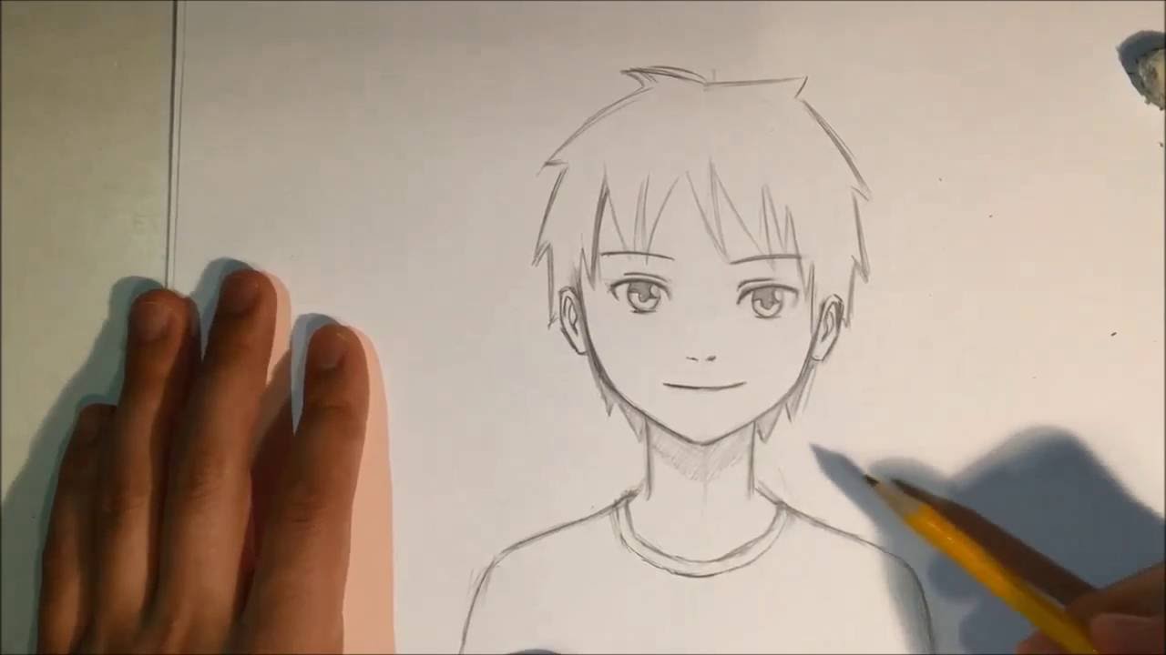 1280x720 How To Draw Anime Male Face [Slow Narrated Tutorial] [No Timelapse - Anime Male Sketch