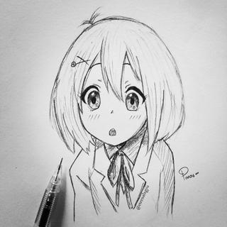 320x320 Sketch Of Hirasawa Yui - Anime Manga Sketch