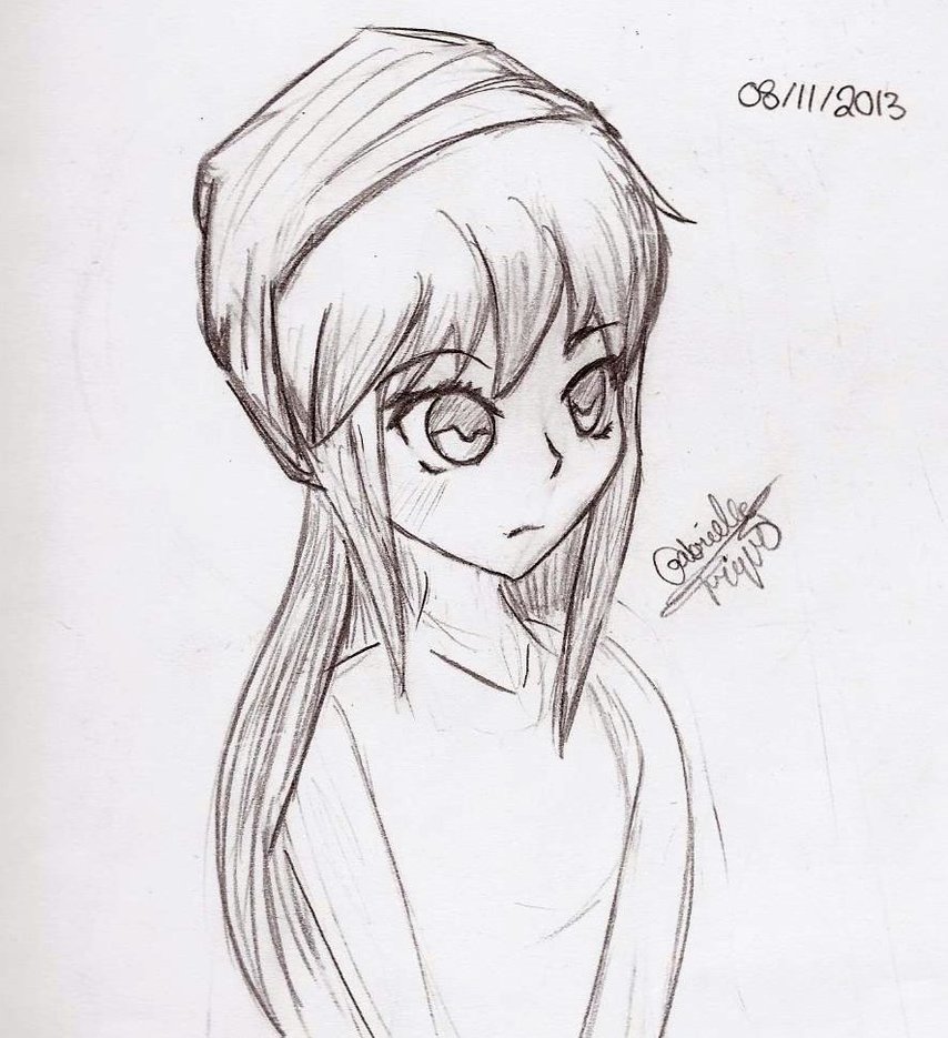 854x935 Anime Girl Sketch By Sly Foxhound - Anime Pictures Sketch
