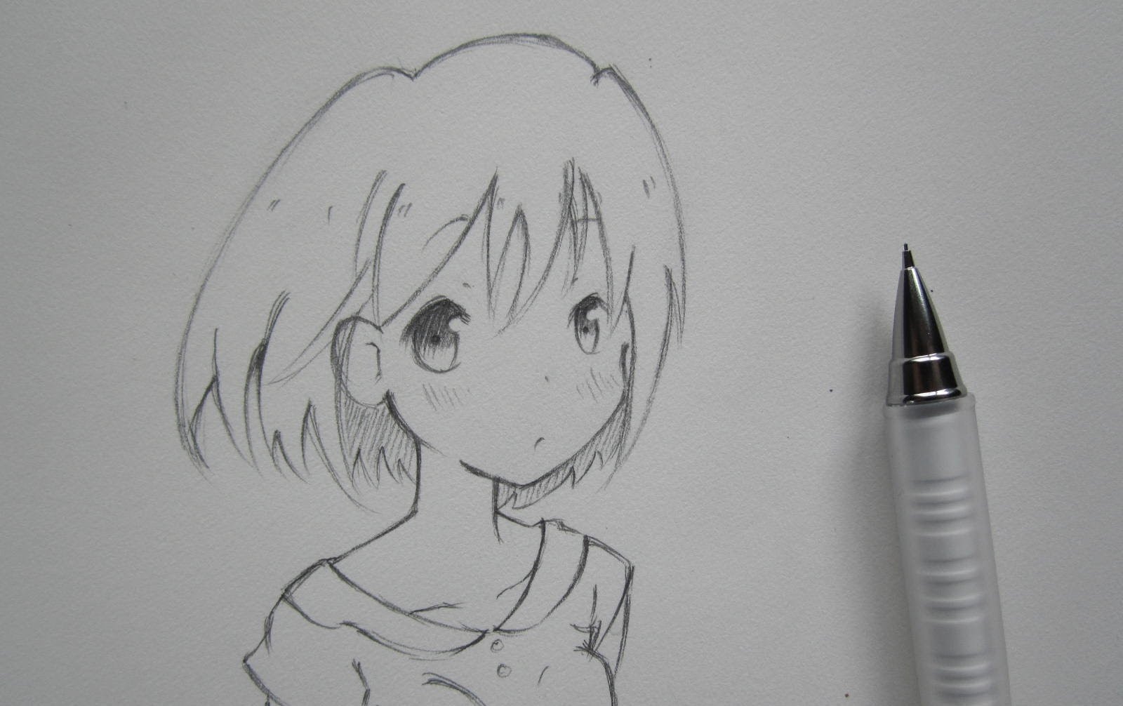 1600x1006 Sketch Anime Girl - Anime Pictures Sketch