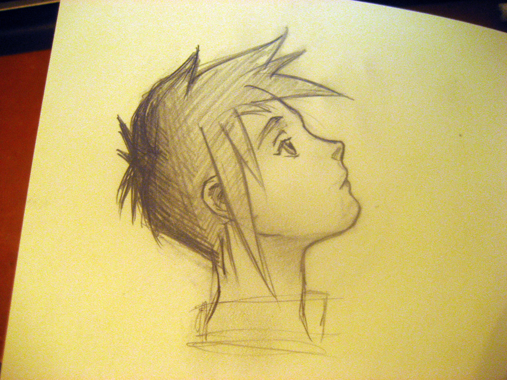 1024x768 Sketch Anime Boy No Idea What The Anime Is From, Random - Anime Pictures Sketch