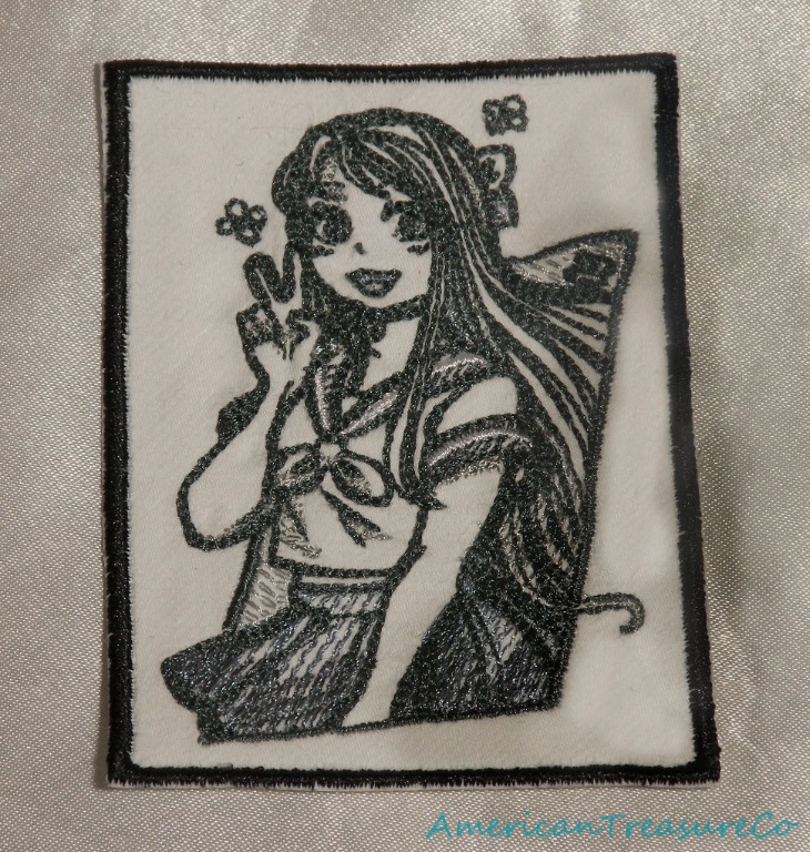 730x768 Embroidered Anime Manga Japan Schoolgirl Girl Sketch Art Patch - Anime School Girl Sketch