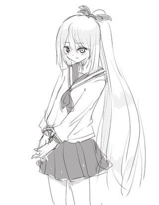 320x411 My First Doodle On Ibispaint The App Is Amazing You - Anime School Girl Sketch