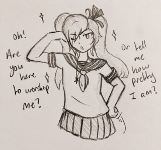 320x299 Kawaiidesuchan Drawings On Paigeeworld. Pictures Of Kawaiidesuchan - Anime School Girl Sketch