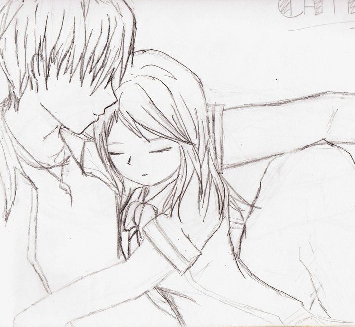720x663 Collection Of Cute Anime Sketch Drawing High Quality, Free - Anime Sketch Drawing