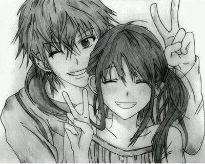 400x320 Drawn Anime - Anime Sketch Drawing