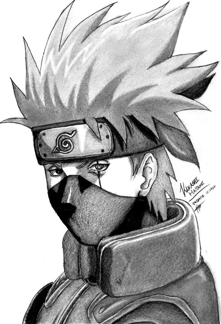 739x1080 Hatake Kakashi (Sketch) By Artxnoa - Anime Sketch Drawing
