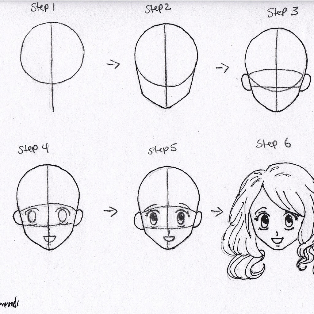 1024x1024 Sketching For Beginners Step By Step Easy Anime Drawings Step By - Anime Sketch Drawing