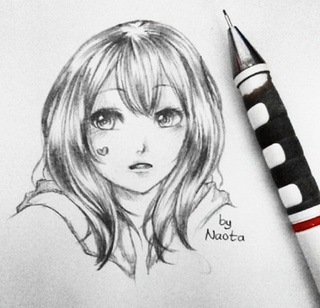 320x308 A Drawing I Made About A Month Ago - Anime Sketch Drawing