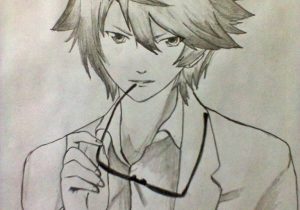 300x210 Easy Pencil Drawing Of Anime Boy Easy Anime Drawings In Pencil Boy - Anime Sketch Pencil