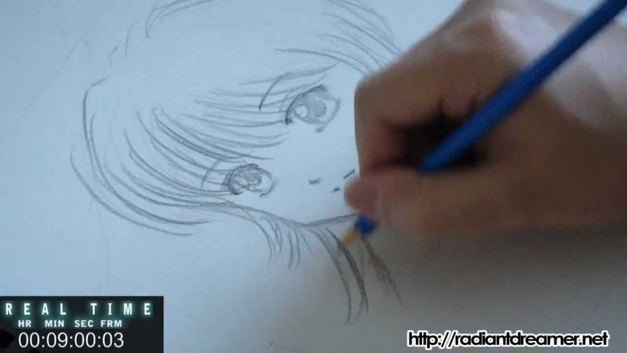1280x720 Anime Sketch Time Lapse - Anime Sketch Pencil