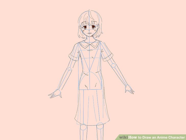 728x546 How To Draw An Anime Character (With Pictures) - Anime Sketch Step By Step