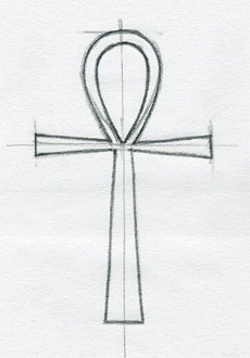 230x330 Interesting Cross Drawings - Ankh Sketch