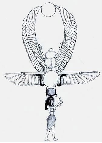 337x474 Tribal Ankh And Cobra - Ankh Sketch