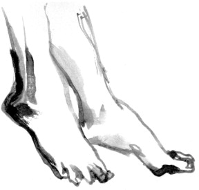 288x275 Foot Sketch Templates And Footwear Design - Ankle Sketch