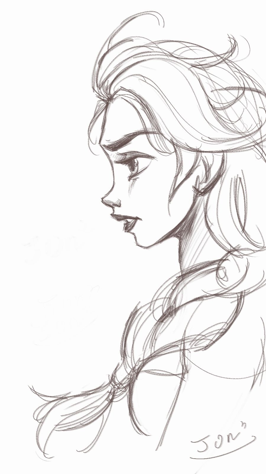 900x1600 - Anna Frozen Sketch