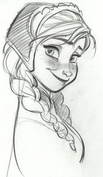 436x750 Frozen Sketches Via Tumblr On We Heart It - Anna Frozen Sketch