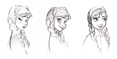 500x251 Art Pencil Princess Animation Sketch Concept Art Queen Concept - Anna Frozen Sketch