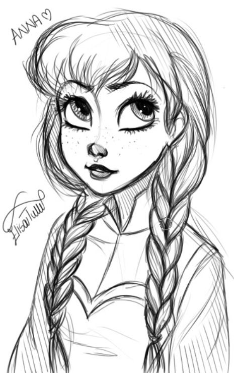 465x740 Anna From Frozen Tekenen Anna, Movie And Drawings - Anna Frozen Sketch