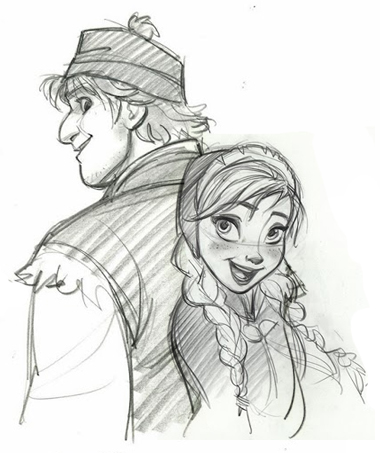 380x453 Frozen Images Anna And Kristoff Sketches Wallpaper And Background - Anna Sketch