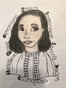 225x300 Anne Frank The Diary Of A Young Girl Character Drawling - Anne Frank Sketch