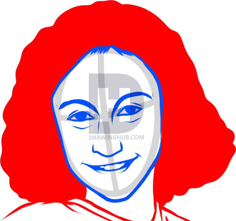 771x720 How To Draw Anne Frank, Step By Step, Drawing Guide, By Darkonator - Anne Frank Sketch