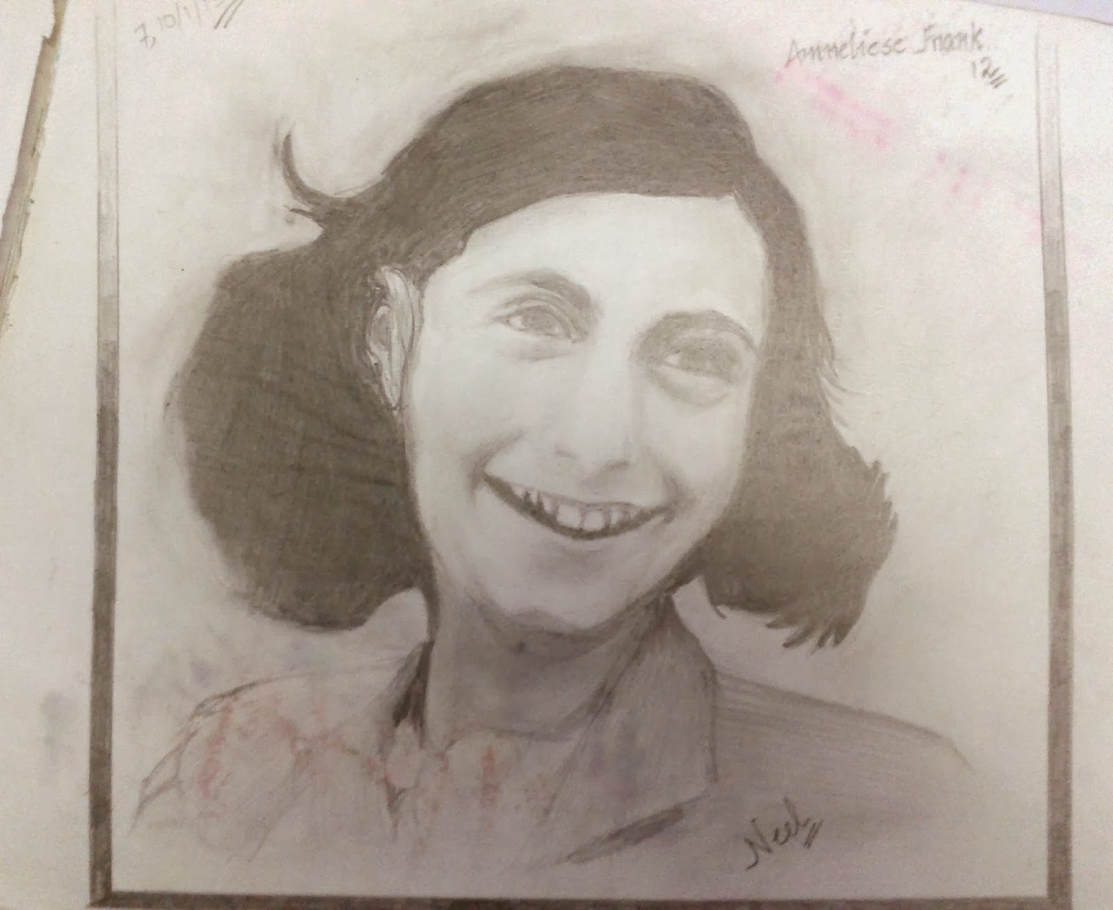 1600x1309 Just That I Like To Draw The Anne Frank Story - Anne Frank Sketch