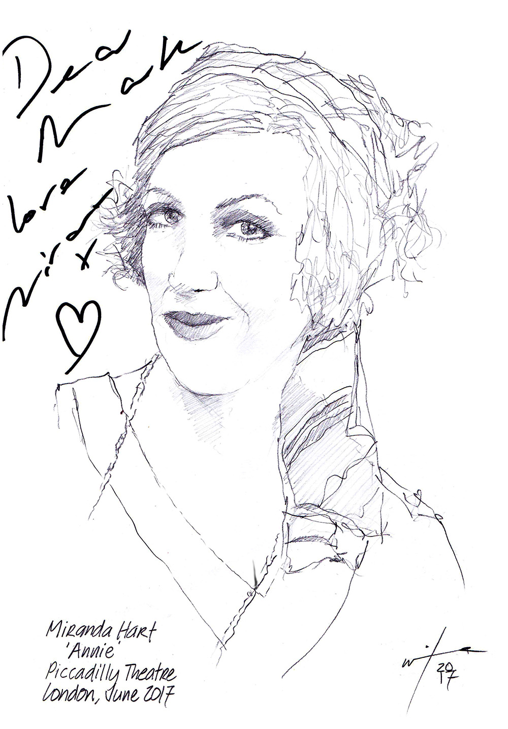 1000x1435 Drawing Miranda Hart In Annie Chicanepictures - Annie Sketch