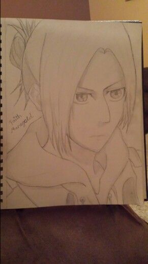 291x516 Simple Annie Sketch From Attack On Titan By Me. I Am Really Tired - Annie Sketch