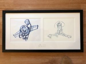 300x225 Pixar 25th Anniversary Toy Story Framed Sketches Ebay - Anniversary Sketches
