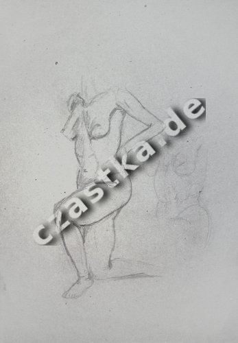 347x500 Anonymous Sketch Of A Kneeling - Anonymous Sketch