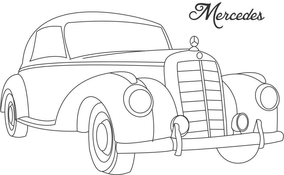 924x569 Line Drawing Of Old Cars Classic Muscle Car Coloring - Antique Car Sketches