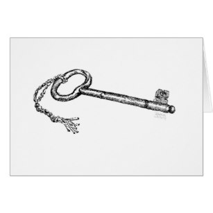 307x307 Vintage Skeleton Key Drawing Gifts On Zazzle - Antique Key Sketch