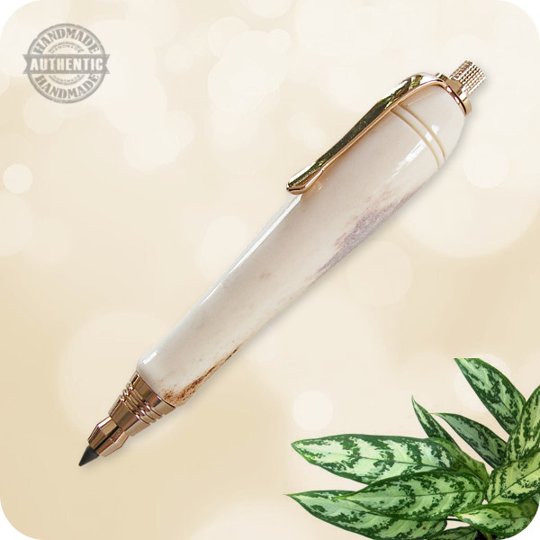 600x600 Deer Antler Pen Mini Sketch Pencil 3mm Lead, Handcrafted Go - Antler Sketch