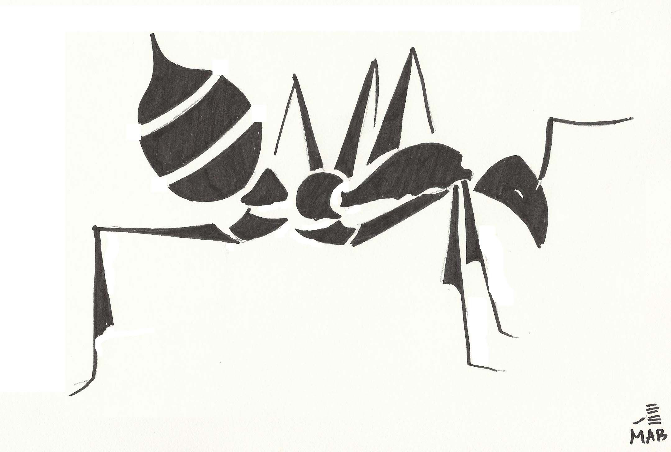 2160x1456 Tribal Sketch Of An Ant Products I Love Ant - Ants Sketch