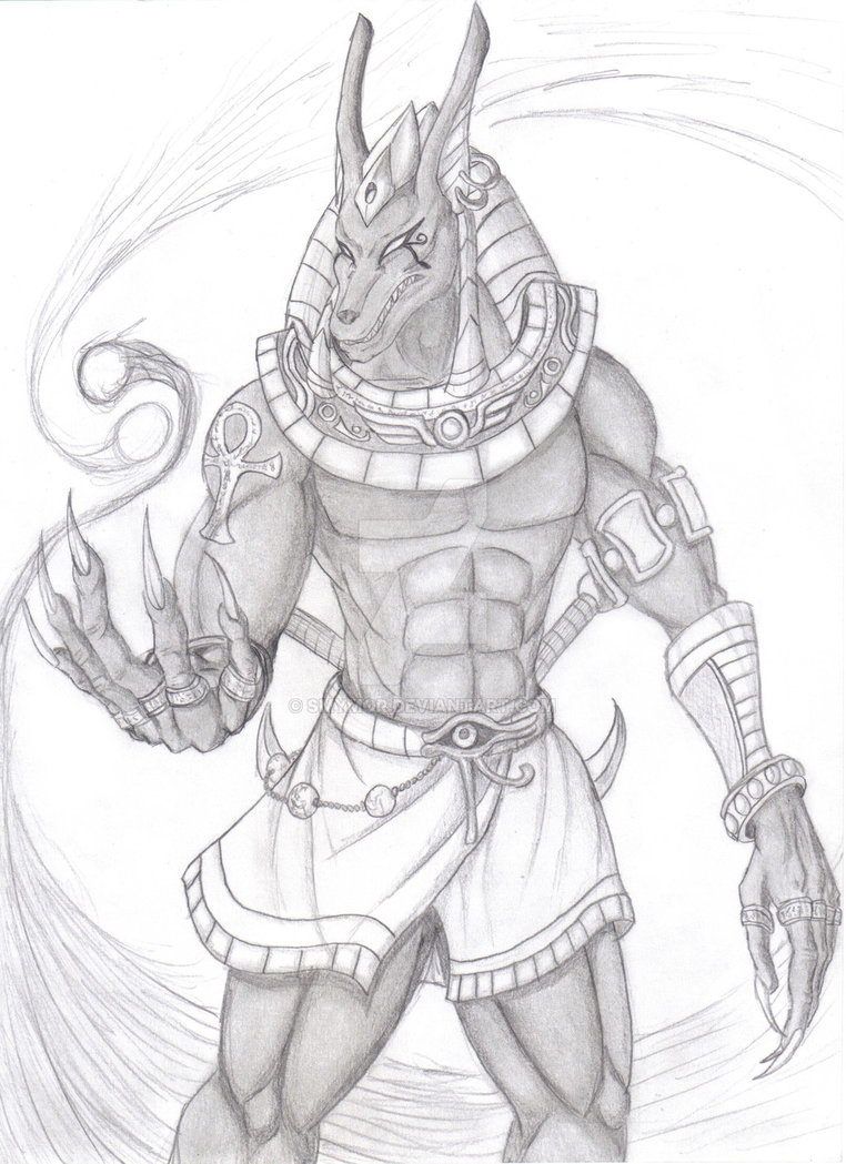 762x1049 Anubis Sketch By Smymor - Anubis Sketch.