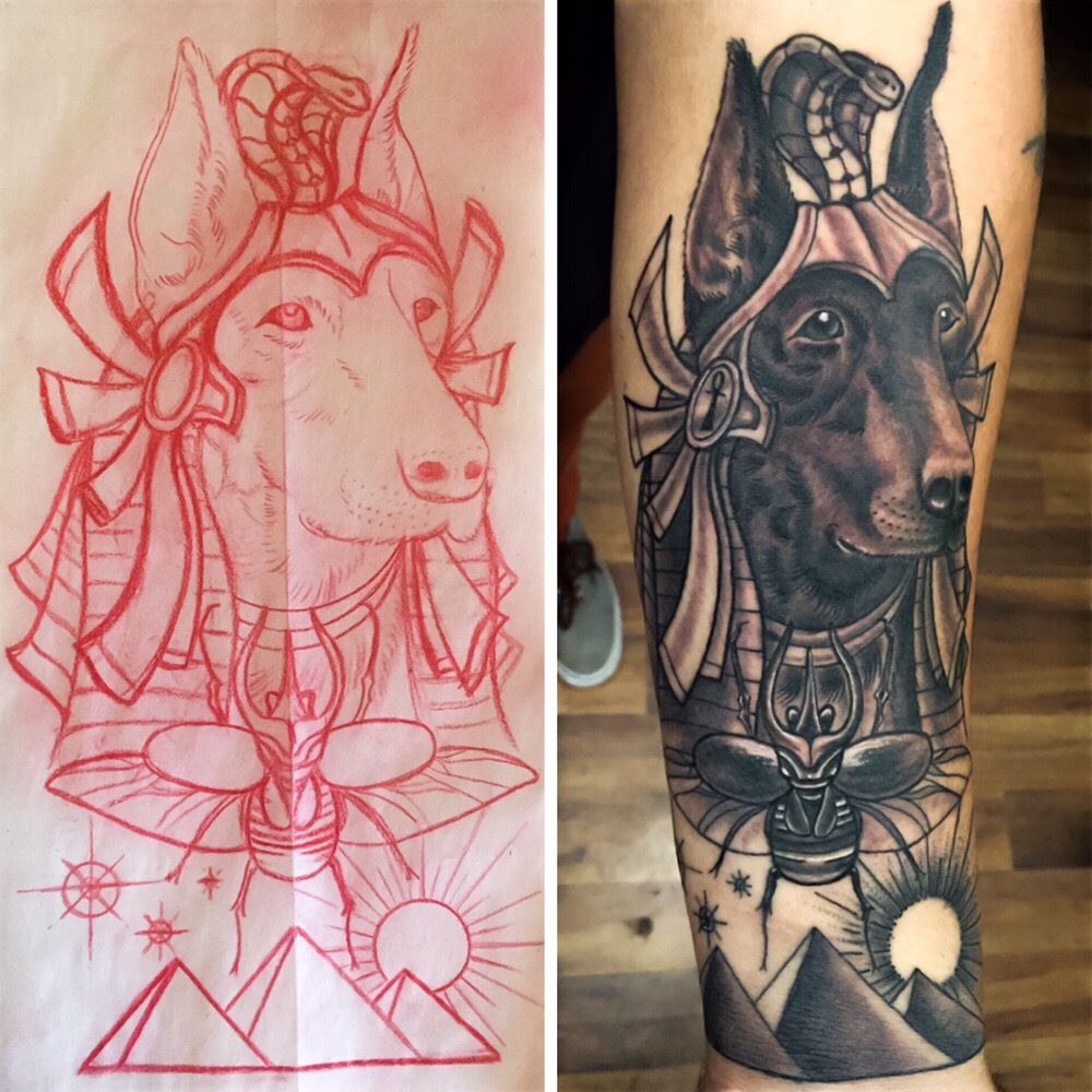 1000x1000 Anubis Sketch And Tattoo Made By Trevor. - Anubis Sketch